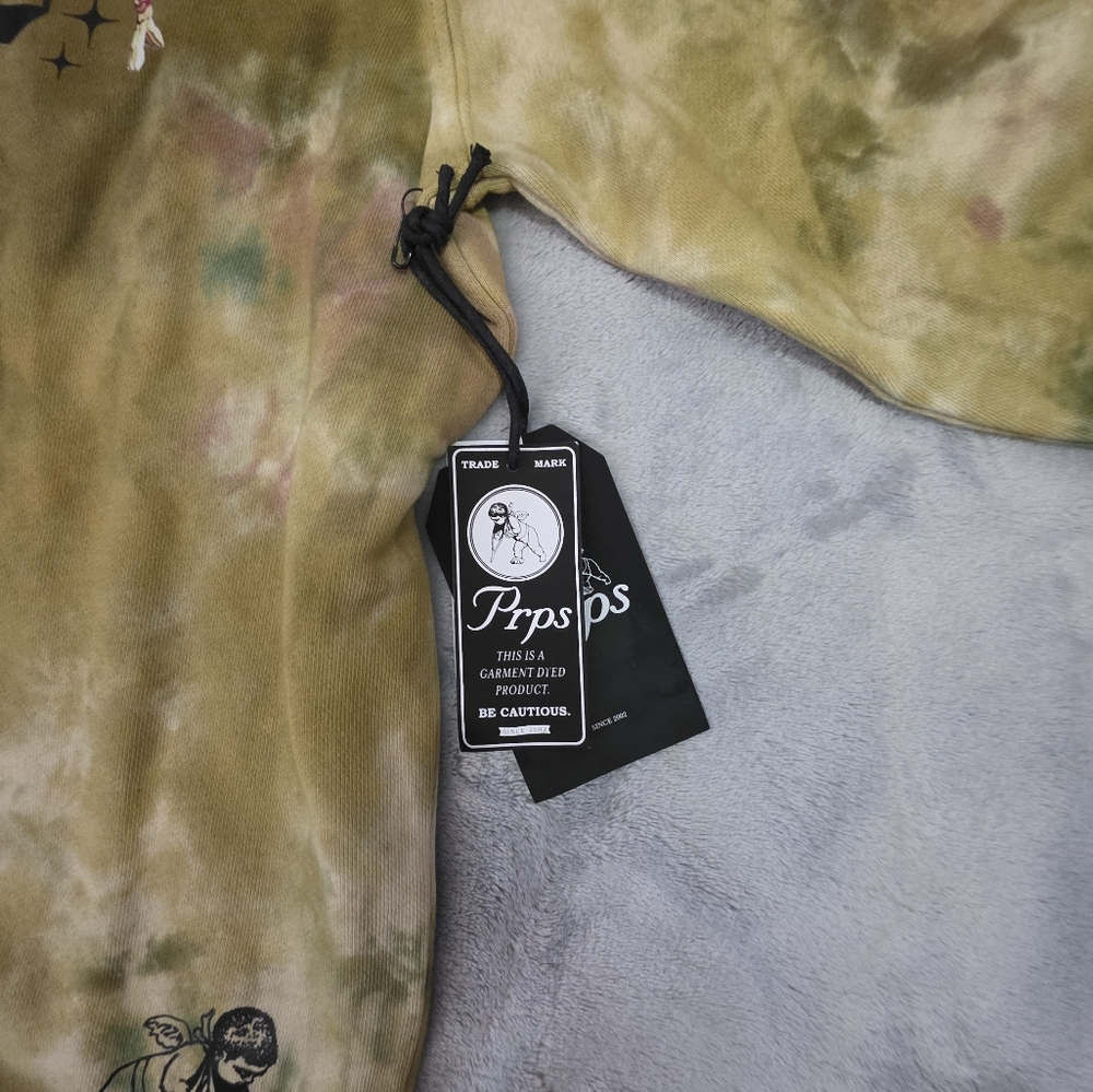 Prps Crewneck Top Tie-Dye Olive Twist Multicolor Graphic Sweatshirt Men's Sz M - Picture 10 of 10